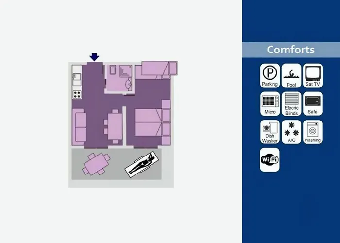 Colorful Flat With Shared Pool דירה *